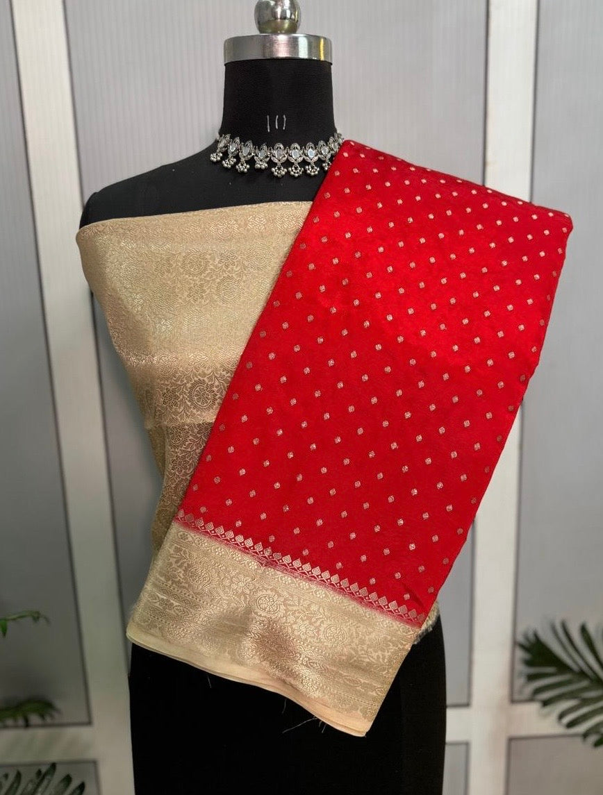 Vintage banaras soft silk saree with rich weaving allover
