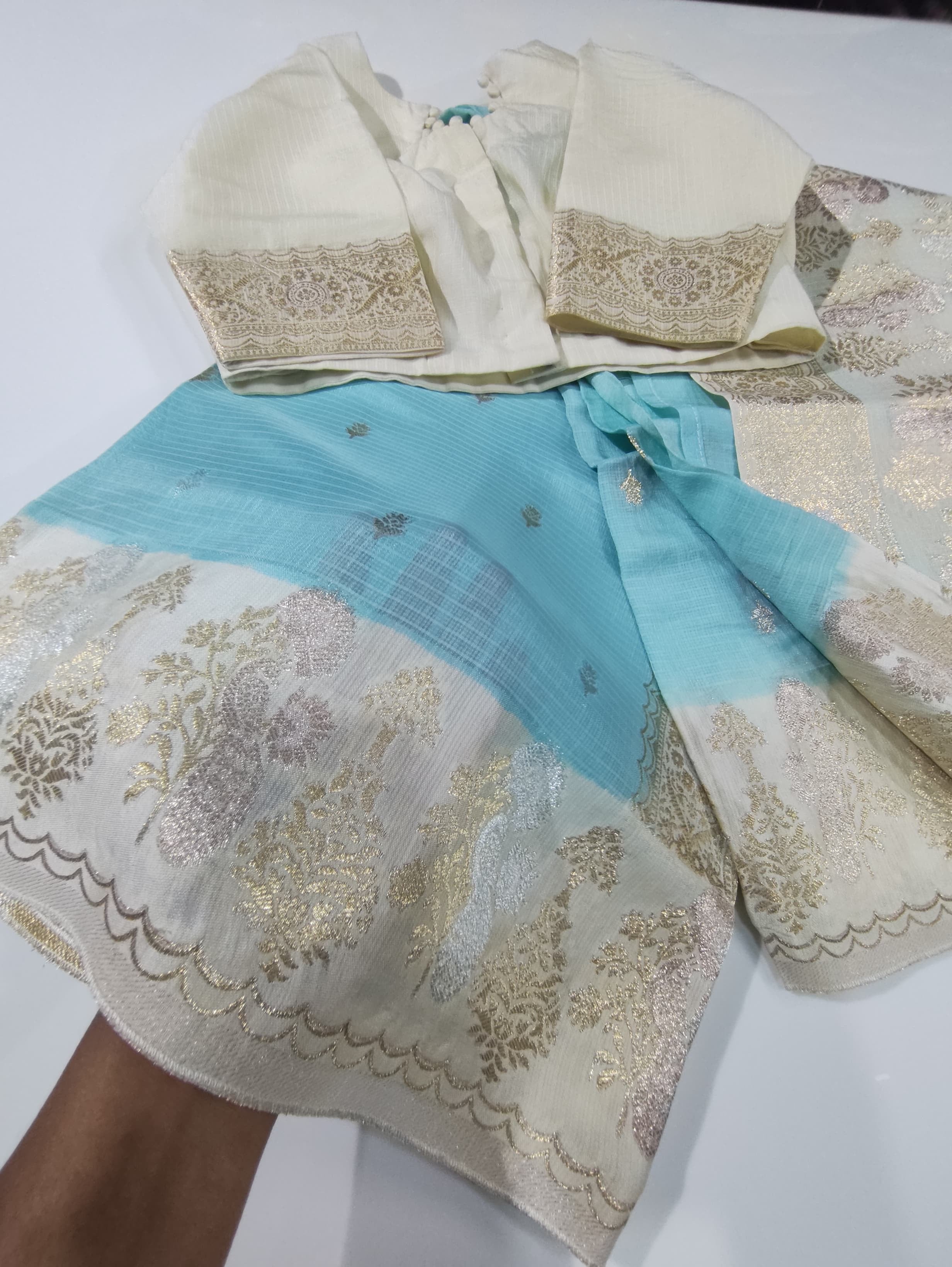 Exclusive pure kota silk sarees with mashru satin weaving borders and unstitched blouse