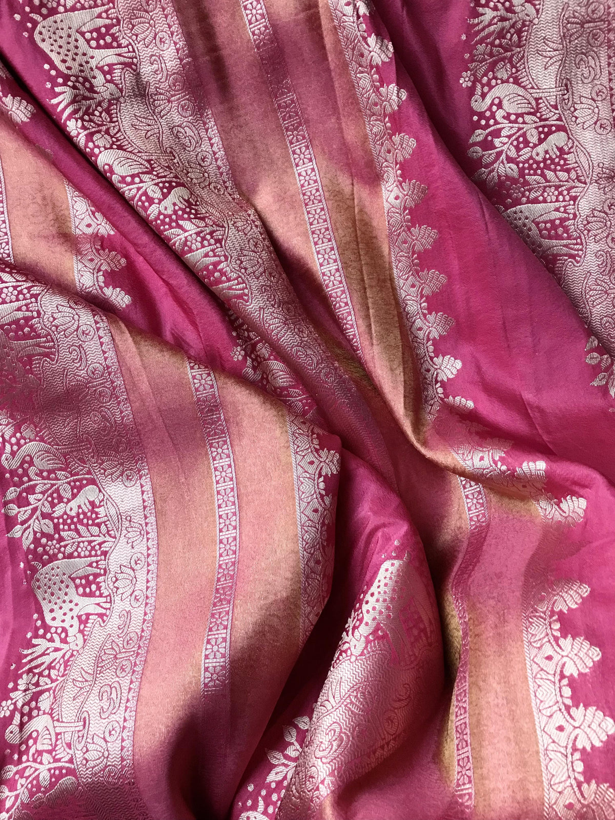 Banaras crepe silk sarees with rich weaving allover and blouse