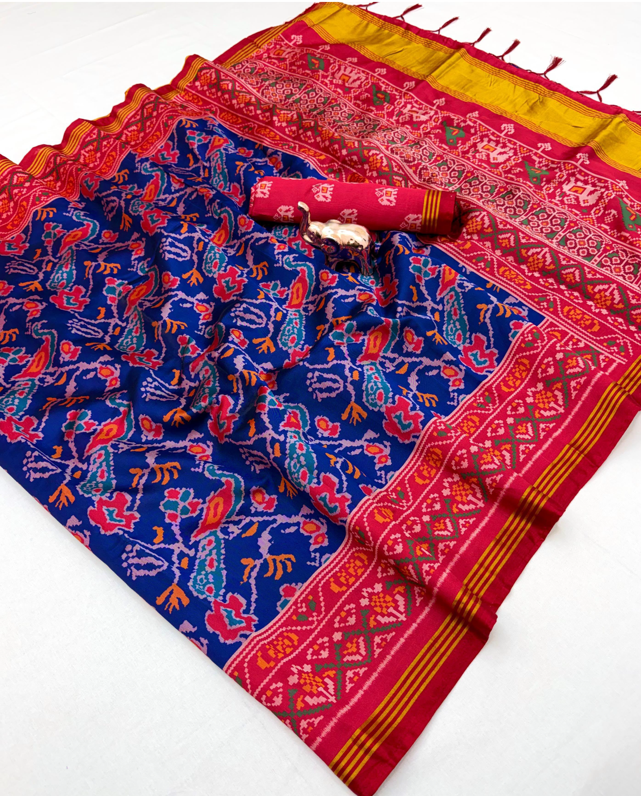 Fancy printed patan patola silk sarees