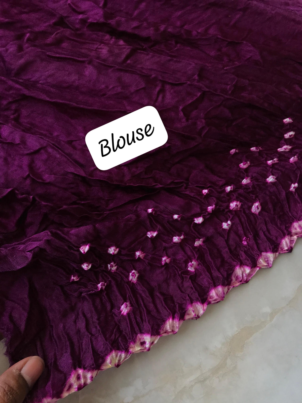 Exclusive modal silk saree with hand tie and dye unstitched blouse