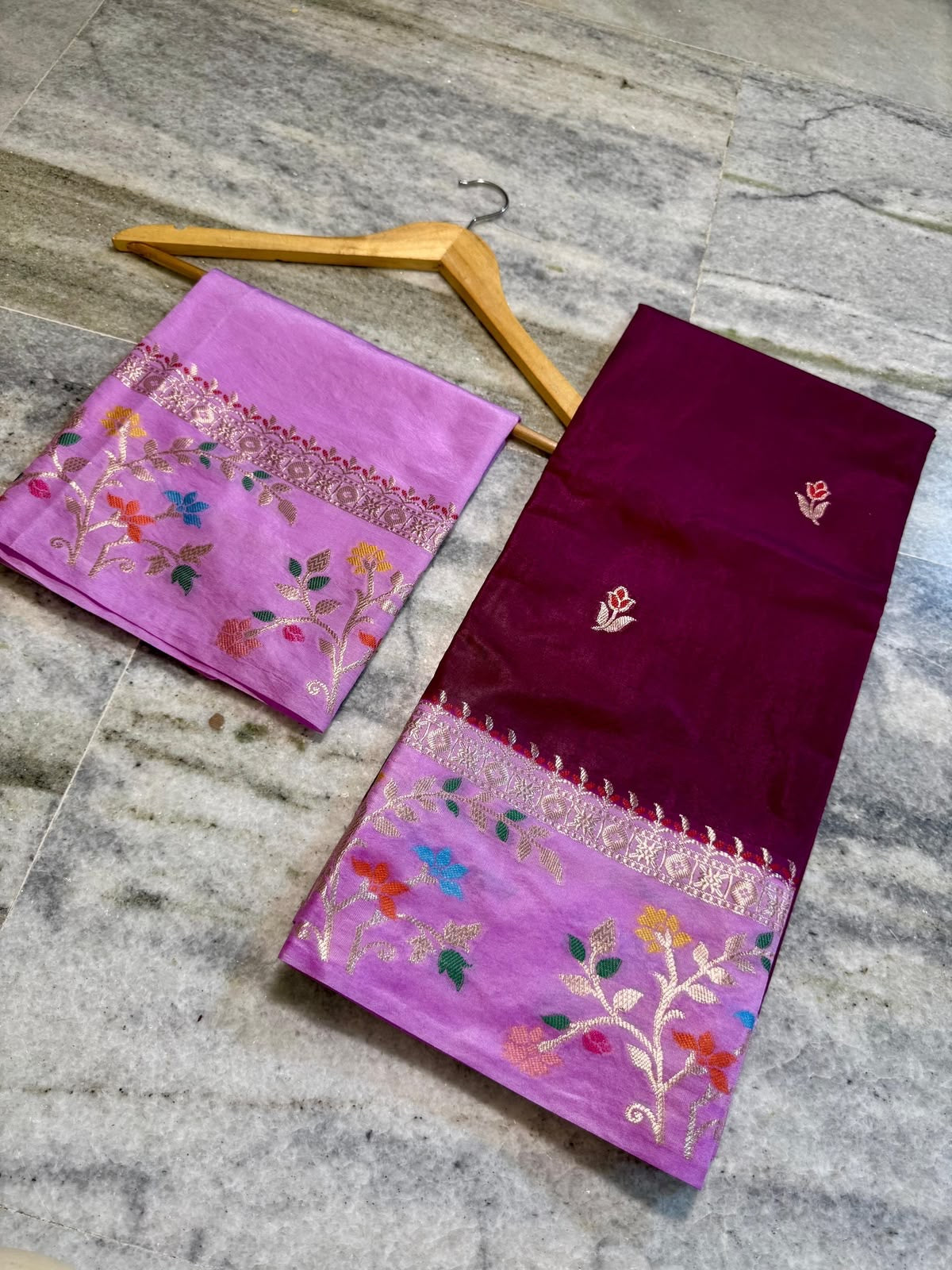 Bananas soft silk Sarees with meenakari weaving