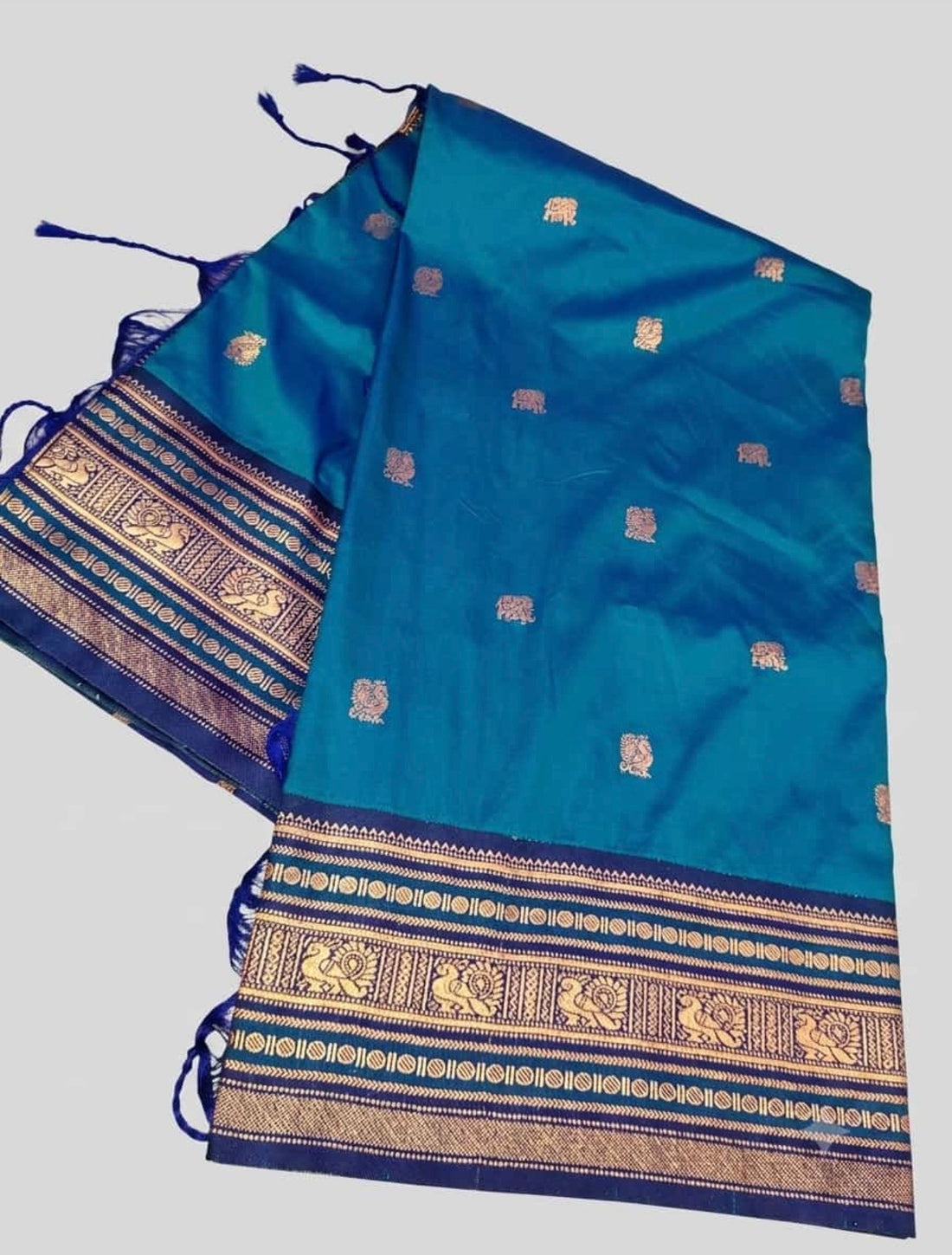 Fancy perfect vintage banaras soft silk saree with allover weaving