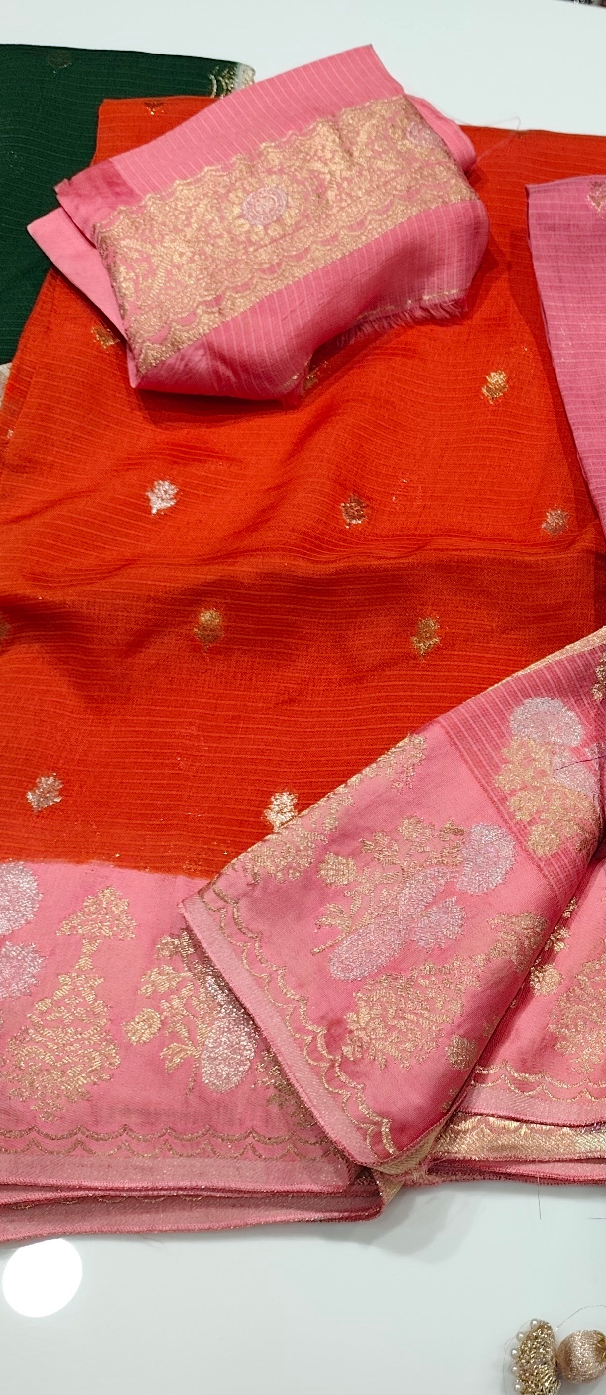 Exclusive pure kota silk sarees with mashru satin weaving borders and unstitched blouse