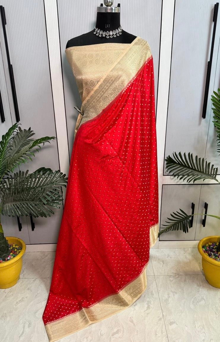 Vintage banaras soft silk saree with rich weaving allover