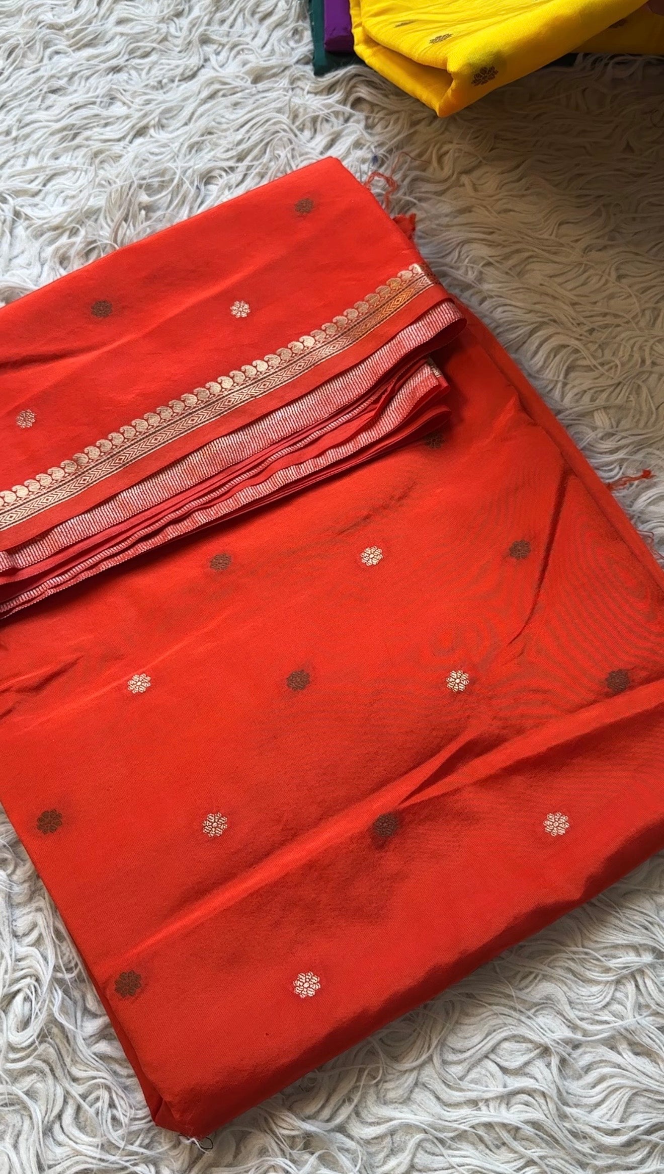 Vintage banaras soft silk sarees with allover weaving and rich unstitched blouse