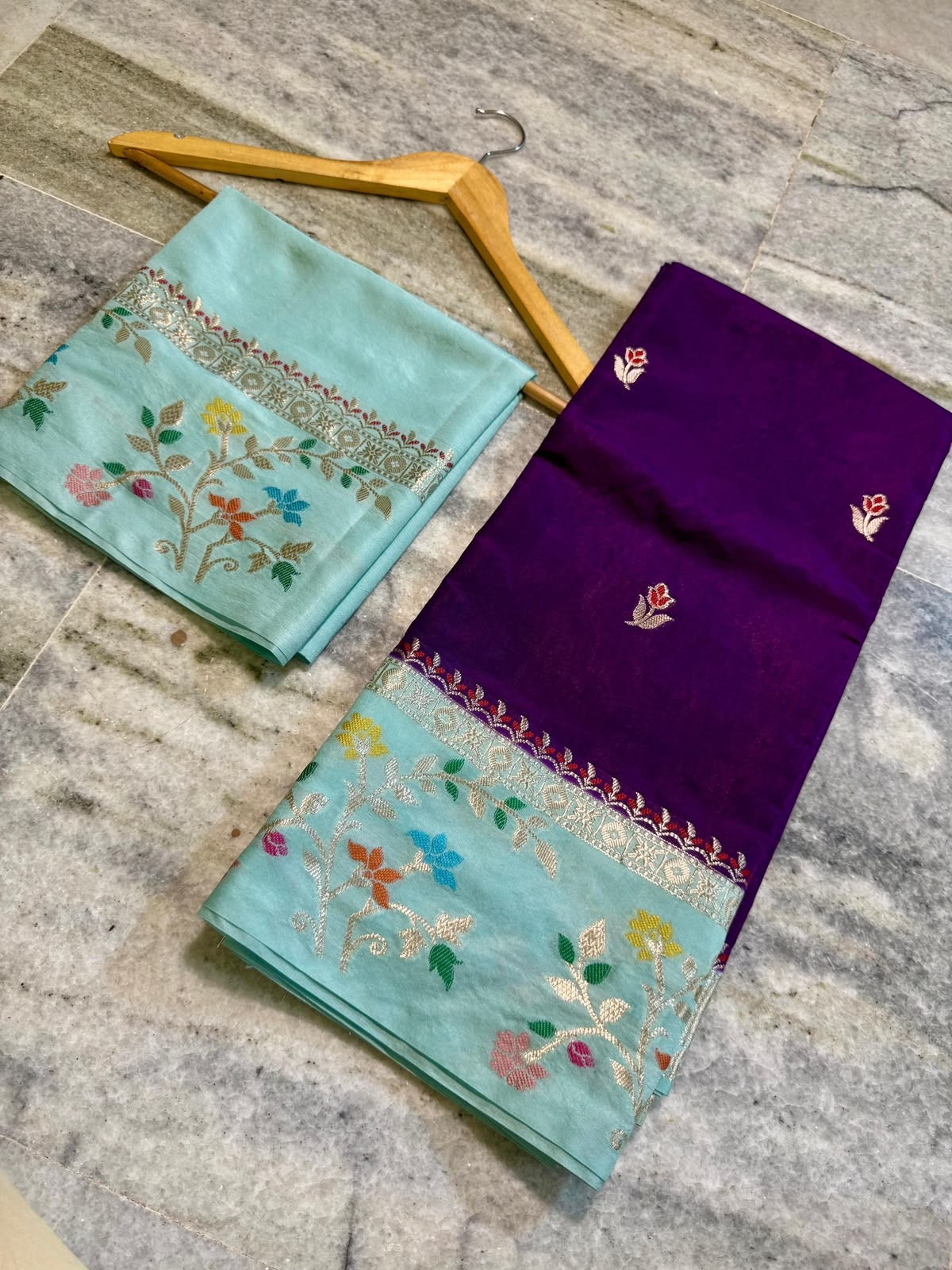 Bananas soft silk Sarees with meenakari weaving