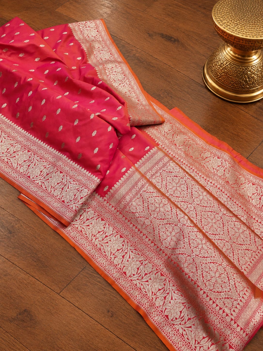 Banaras soft katan silk sarees with rich weaving allover