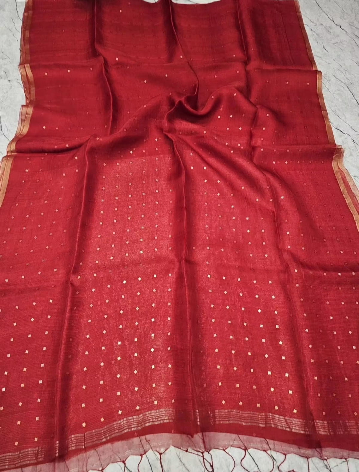 Handloom pure muslin silk sarees with sequins weaving