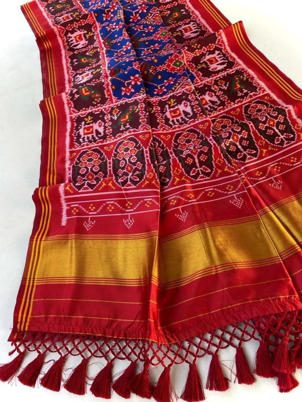 Fancy patan patola ikkat silk sarees