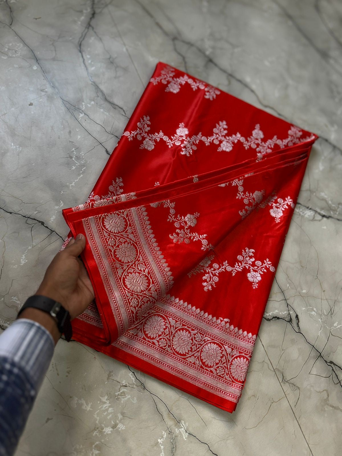 Banaras mashru satin silk sarees with allover lehariya weaving
