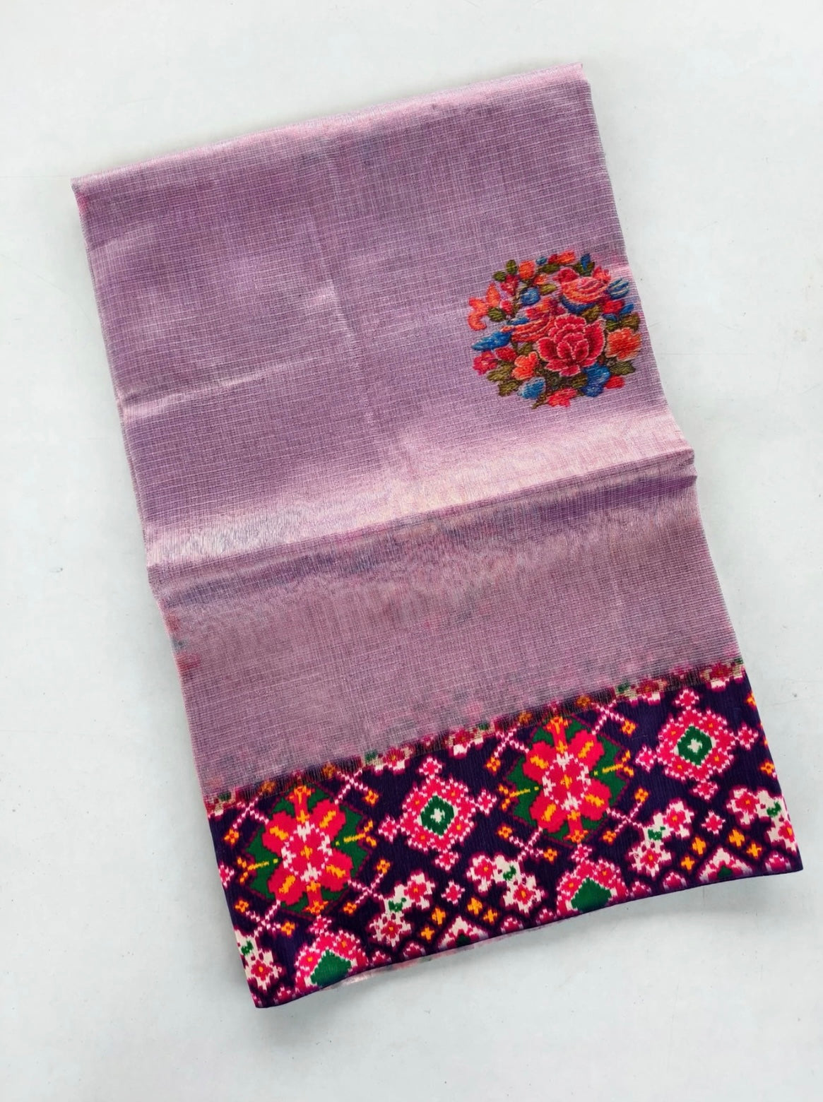 Exclusive tissue silk sarees with patola borders pallu and blouse