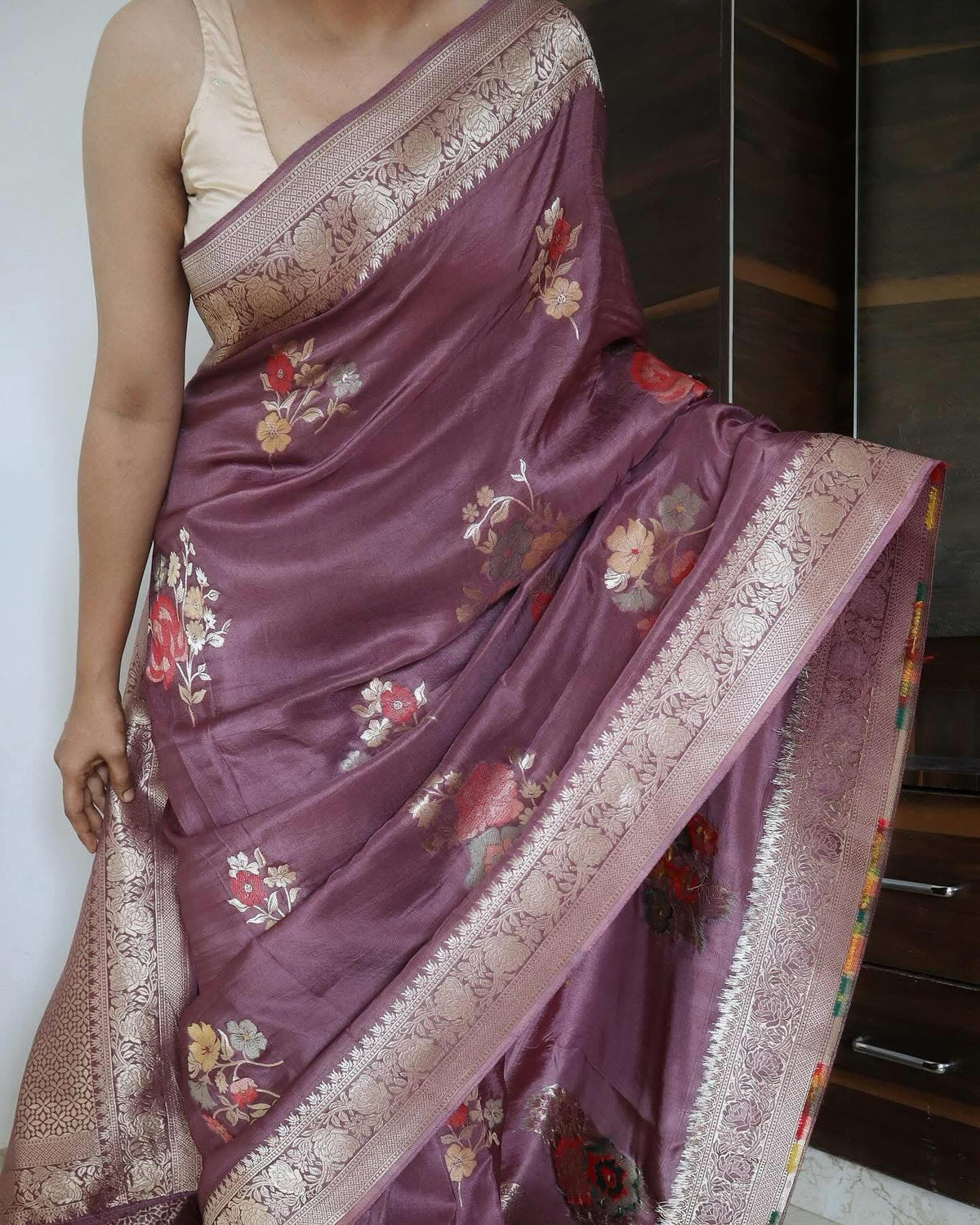 Banaras munga silk sarees with meenakari weaving
