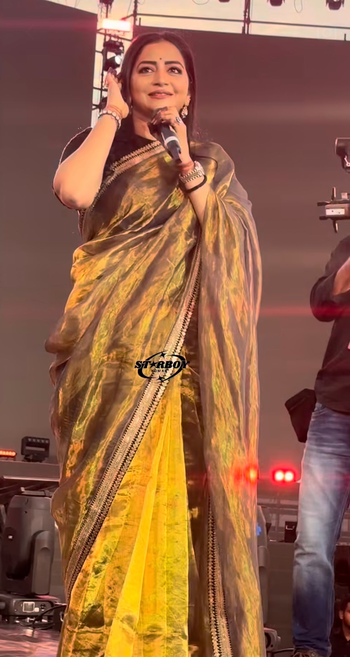 Exclusive banaras tissue silk saree with rich borders and velvet blouse