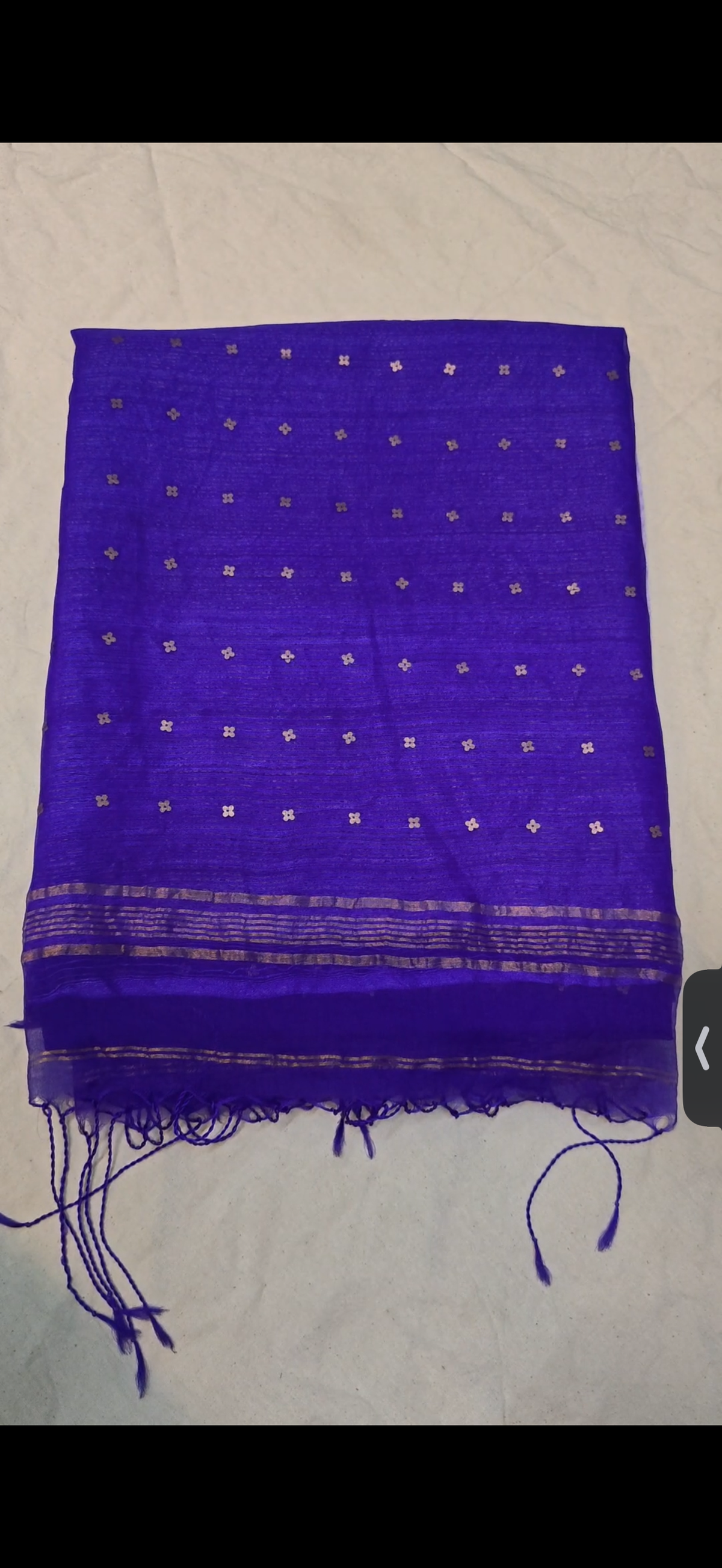 Handloom pure muslin silk sarees with sequins weaving