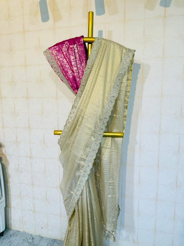 Banaras customized tissue silk saree