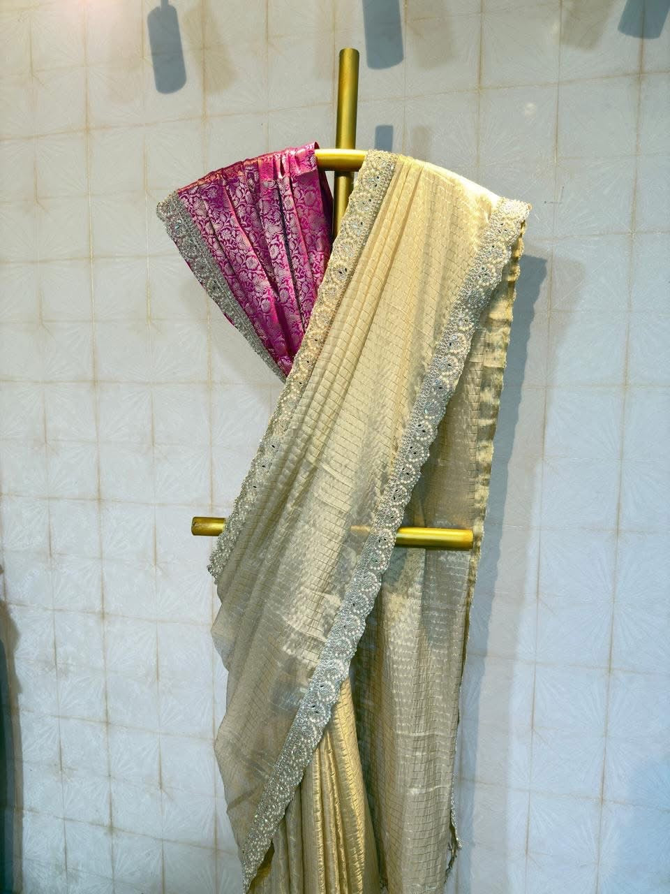 Banaras customized tissue silk saree