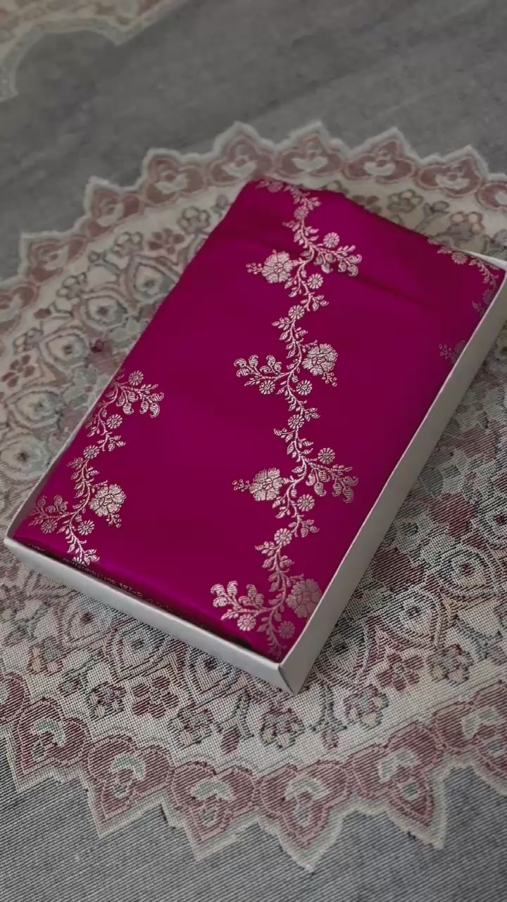 Banaras mashru satin silk sarees with allover lehariya weaving