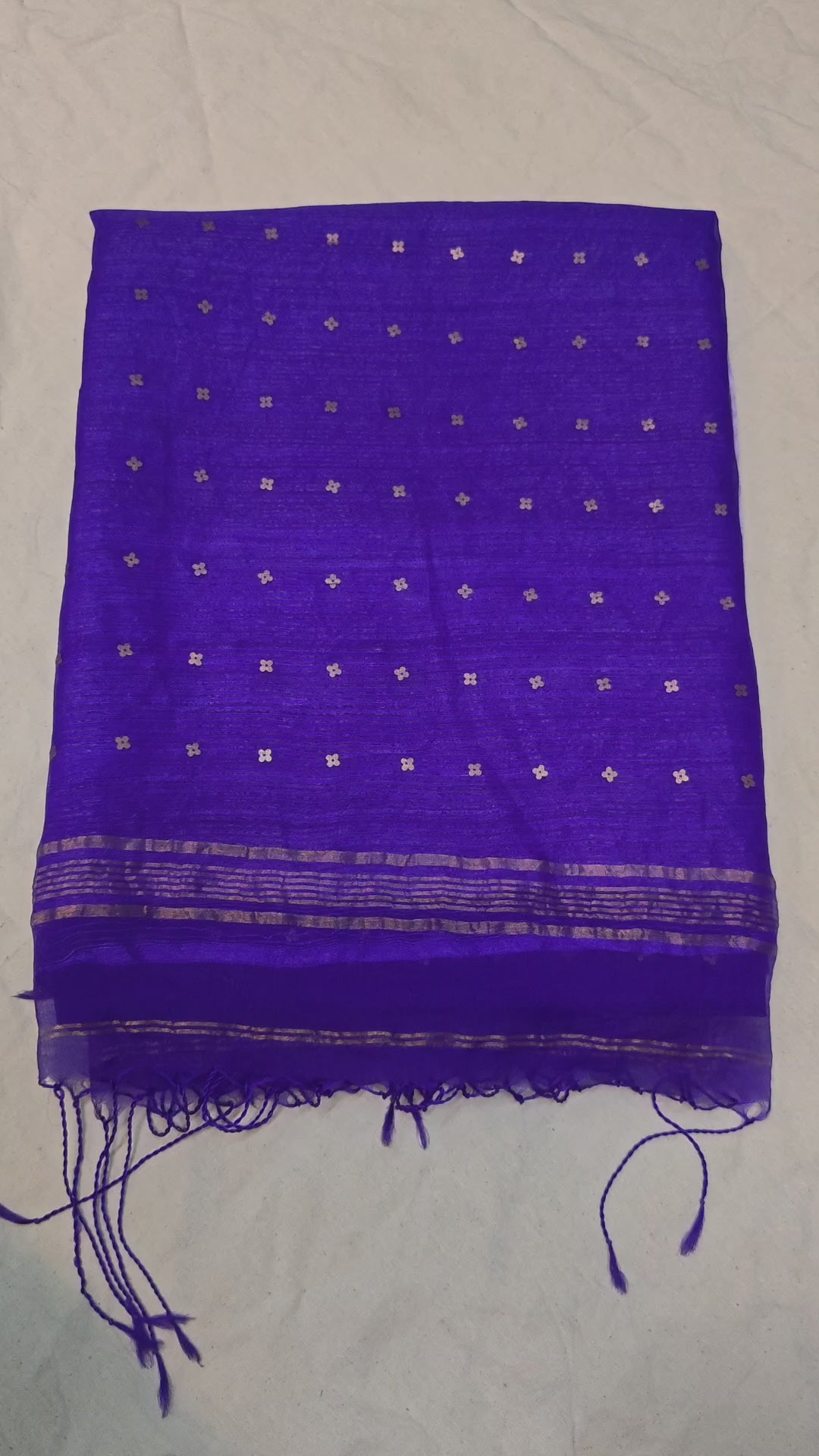 Handloom pure muslin silk sarees with sequins weaving